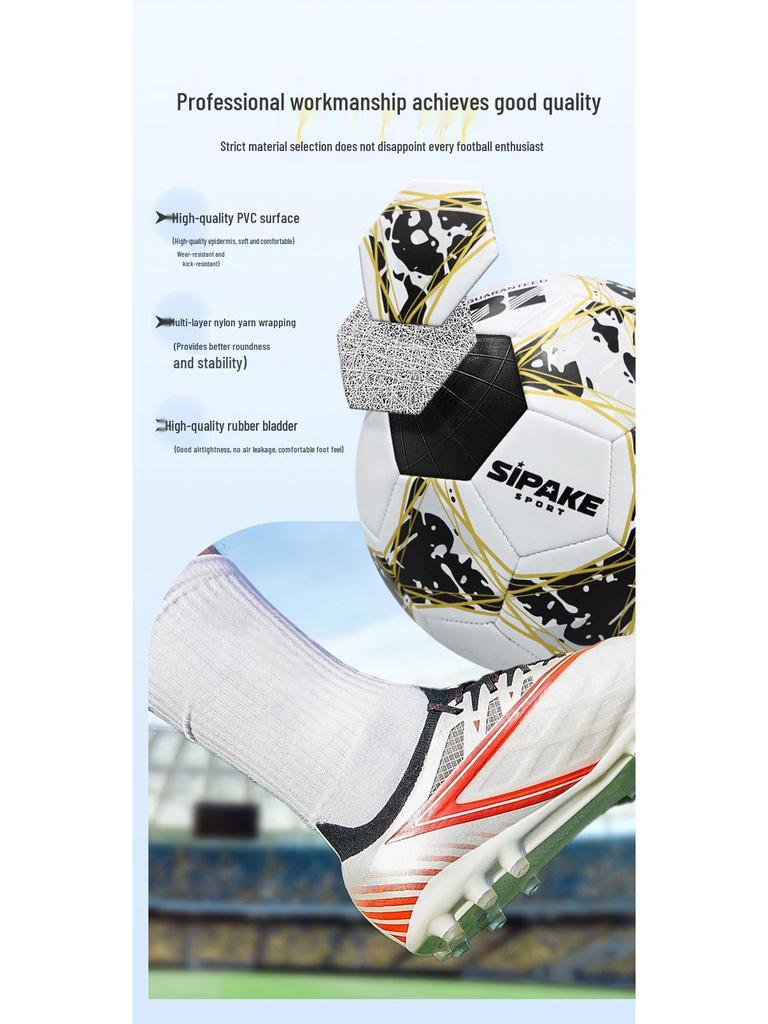 Цельный полиуретановый футбольный мяч для детей - размеры 4 и 5, идеально подходит для начальной, средней школы и детского сада, для тренировок в помещении и на открытом воздухе, готов к соревнованиям.