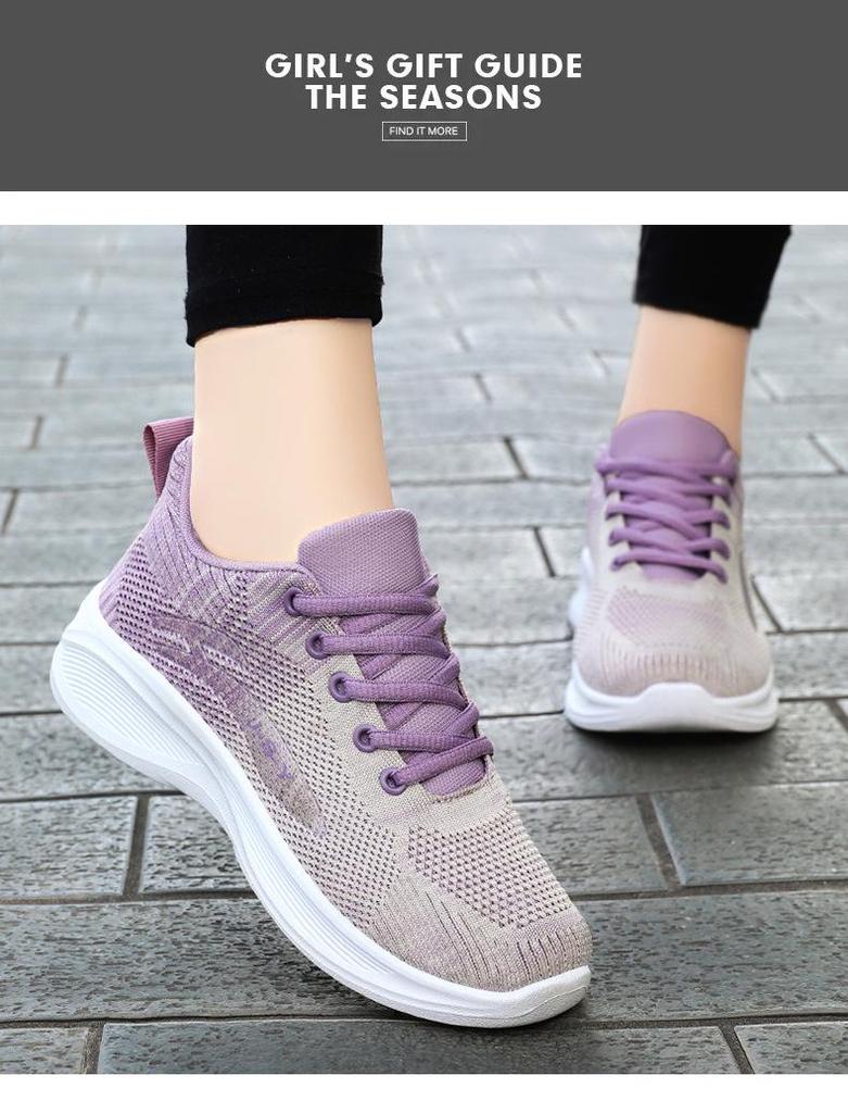 Женские летние дышащие сетчатые кроссовки на мягкой толстой подошве