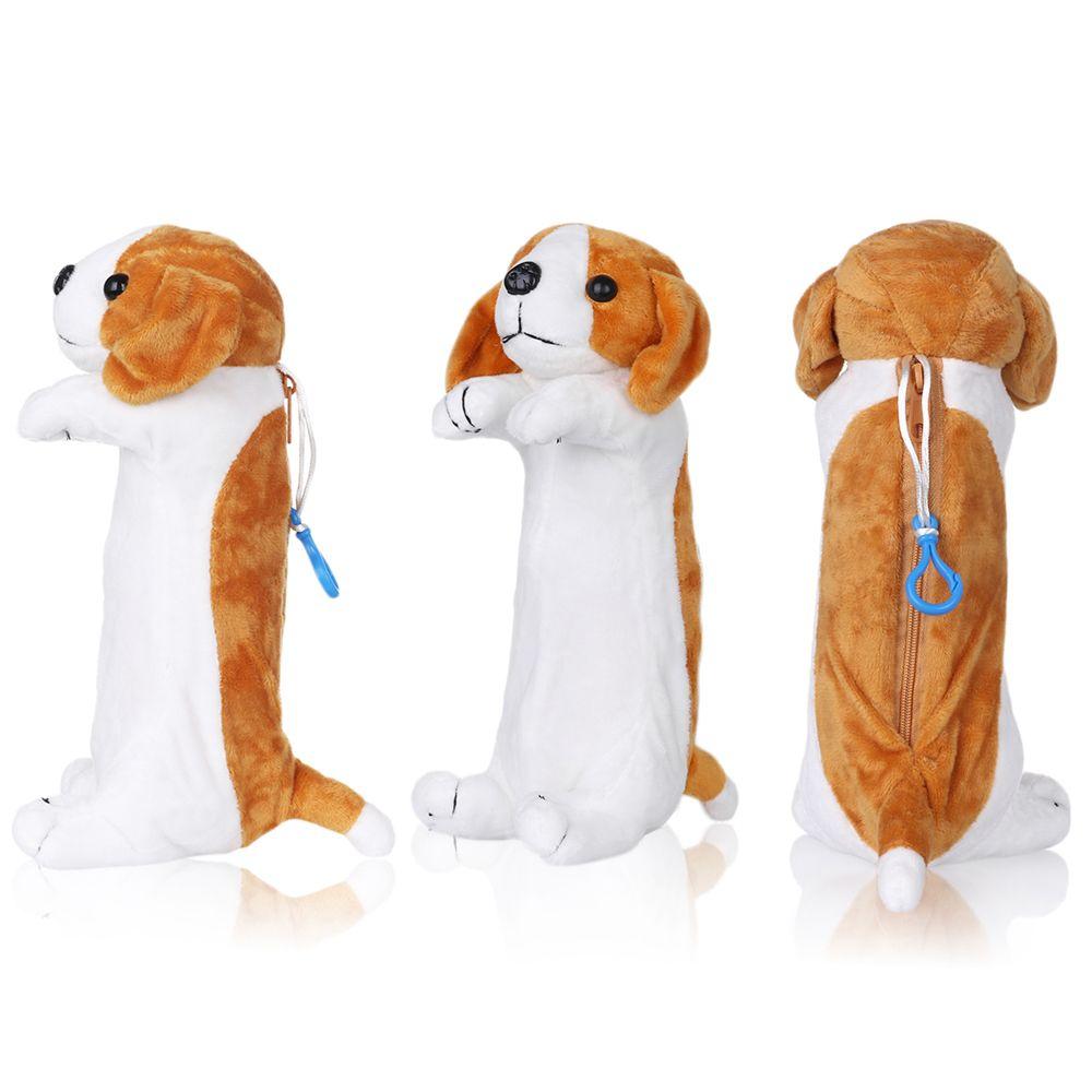 Kawaii Cartoon Doll Coin Purse Student Stationery Makeup Pouch Plush Pencil Case Cosmetic Pen Bag