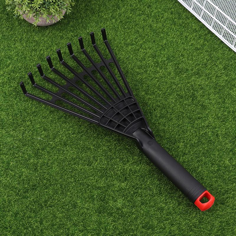 1 шт. садовые грабли для листьев и травы пластиковые грабли садовые грабли ручной инструмент для газона с ручкой инструмент для ухода за садом уход за растениями