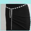 Diamond Elegant Water Waist Chain For Women With Hollow Design For Summer Accessories Fashion
