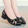 Women Fashion Black Pu Leather Slip On Heel Pumps for Party Lady Sexy Night Club High Heel Shoes