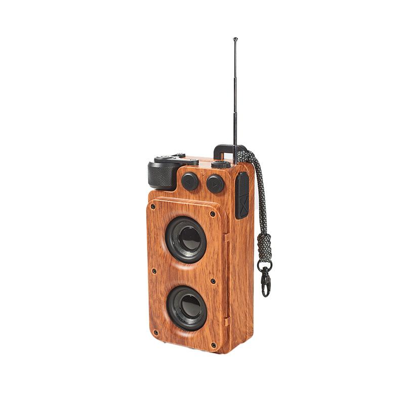 Портативное ретро FM-радио, беспроводная связь Bluetooth 5.0, два динамика, сабвуфер, MP3-плеер, поддержка громкой связи USB/TF-карта/AUX Play