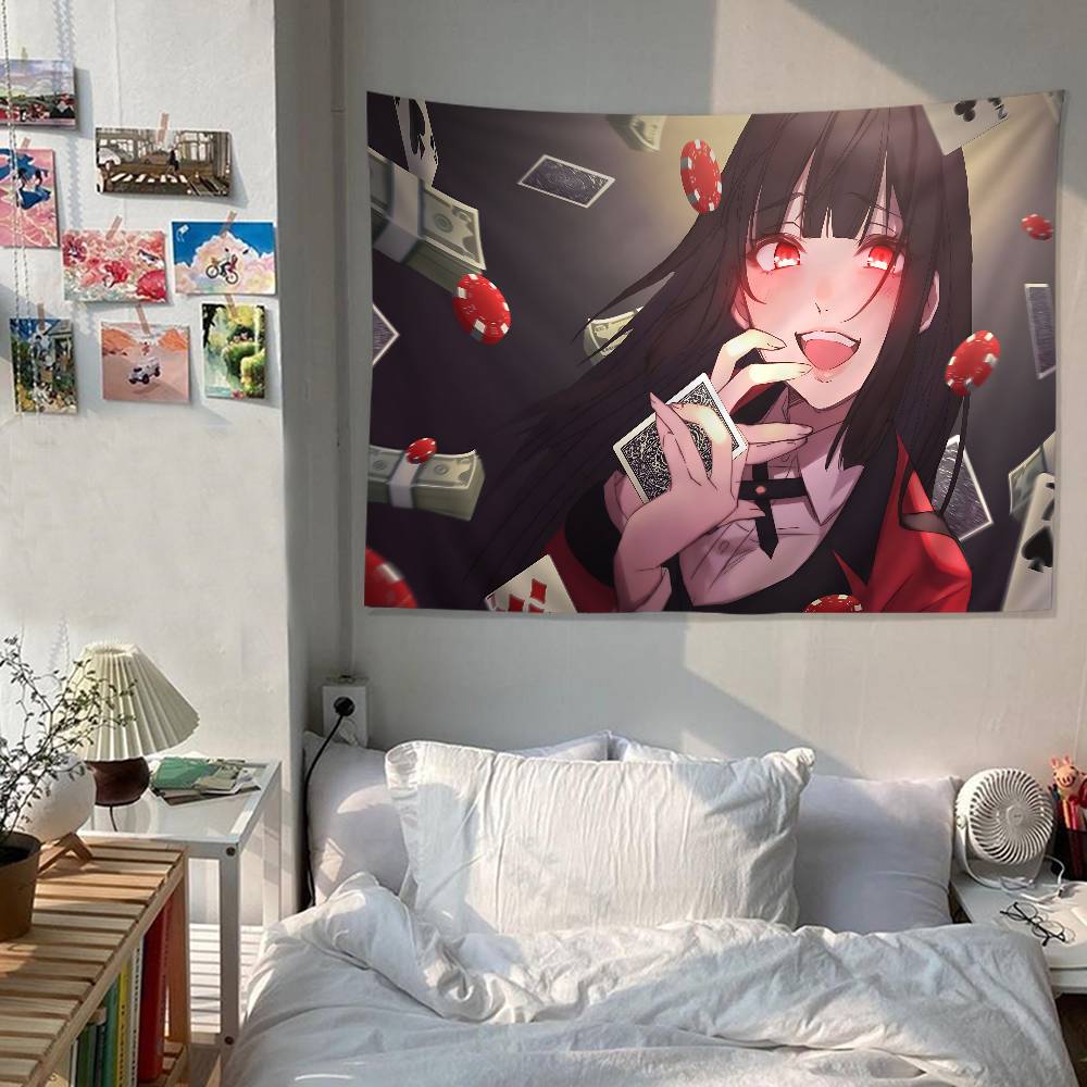 Японская манга Kakegurui Подвесной богемный гобелен Богемные настенные гобелены Мандала Каваи Декор комнаты