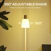 Modern Standing Lamp Floor Lamp With 350 degrees  Rotatable Head For Living Room White