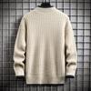 Men's Loose Pullover Male Slim Fit Fashion Knitted Sweater Man Thick Warm Pull Homme Retro Stripe Sweaters