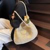 Bohemian Weave Tote Bag Hollow Out Summer Beach Bag Fashion Straw Shoulder Bag  Travel