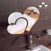 Creative 3D Heart-Shaped Acrylic Wall Stickers Self-Adhesive Diy Home Art Mirror