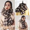 Fashion Plaid Scarf Women's Sweet Cashmere Scarf Thickened Warm Shawl