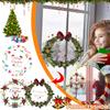 Christmas Wreath Window Sticker Self-adhesive PVC Window Party Glass Door Sticker