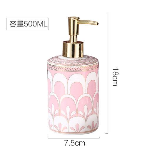 Керамический набор для мытья посуды для домашнего использования в ванной комнате, набор из пяти предметов с подносом, принадлежности для ванной комнаты, бутылочка для лосьона, мыльница, держатель для зубных щеток