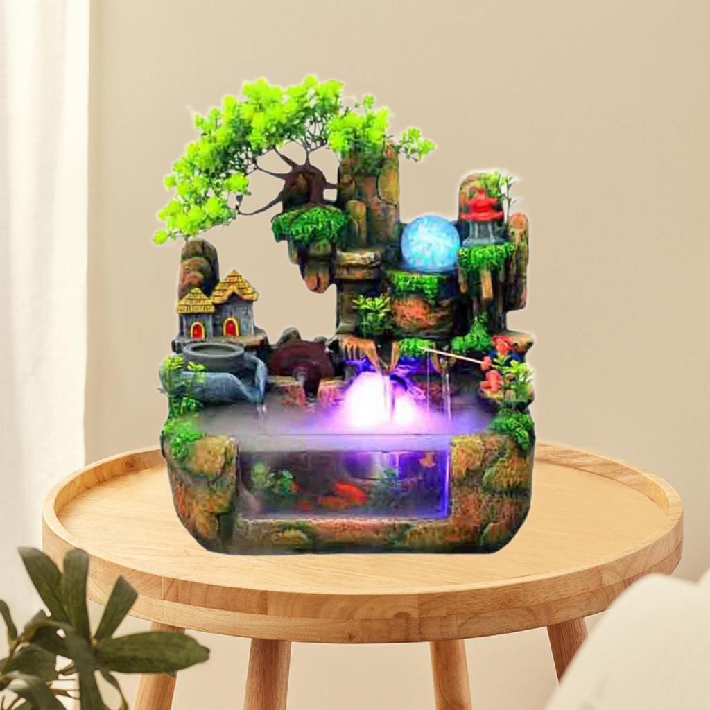 Настольный фонтан с камнями, ландшафтный водопад, дзен-медитация, бонсай, фэн-шуй, декор для йоги, гостиной, релаксации в помещении