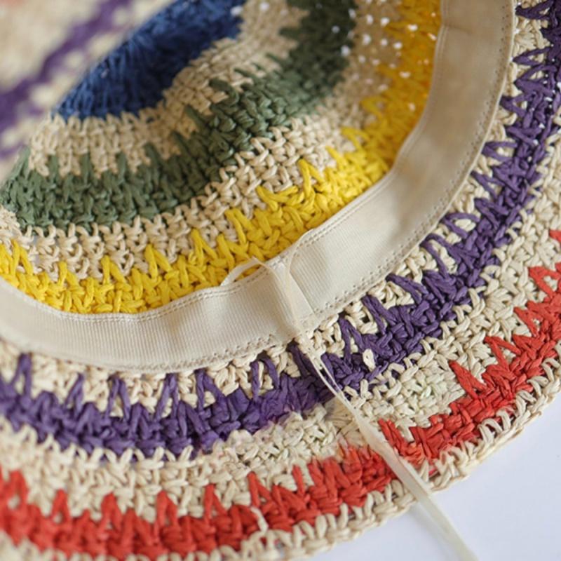 Шапочка для девочки, шляпа от солнца, детская соломенная шляпа, шляпа от солнца, разноцветная детская шляпа