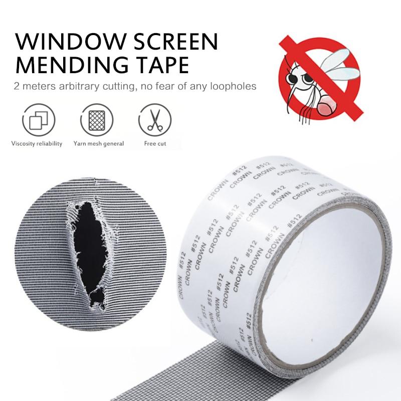 1PC Window Screen Repair Tape Self Adhesive Mesh Tape Net Door Fix Patch Anti Insect Mosquito Mesh Broken Holes Repairing
