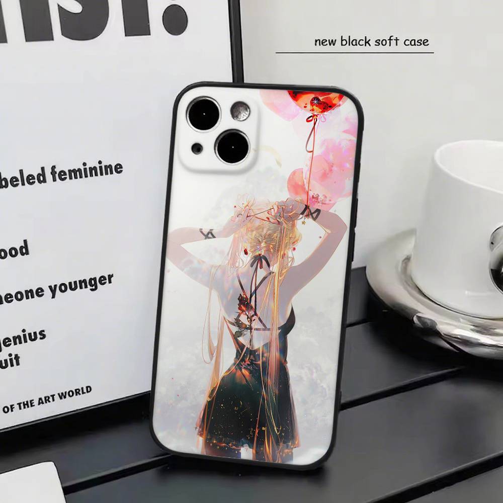 T-Tsukino U-Usagi Brave Cartoon Girl Sailor M-Moon Phone Case Silicone Soft For IPhone 17 Air 16 15 14 13 12 11 Plus Pro Max Plu