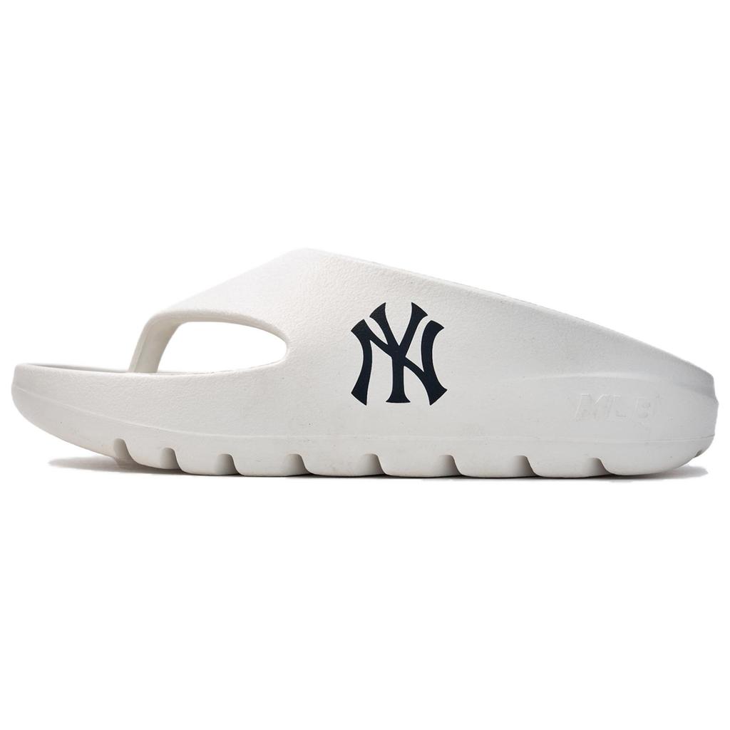 MLB New York Yankees Abrasion Resistant Slip Resistant Flip Flops Unisex White 3ALPS0253-50WHS