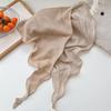 Double Layer Design Two Tone Headwrap Scarf Cotton Linen Cold Weather Protections  For Women