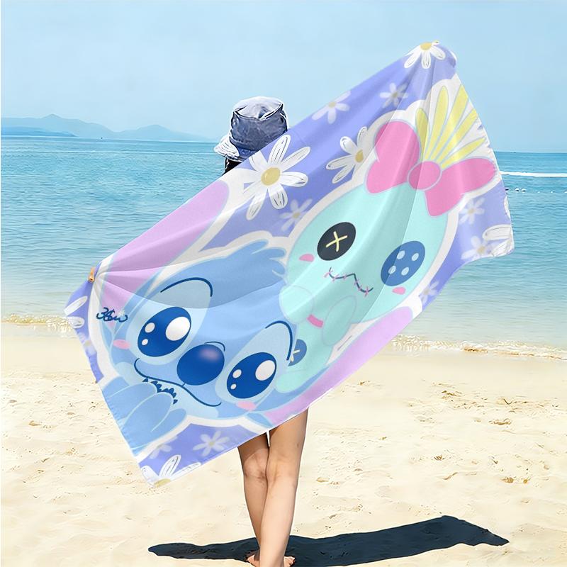 Stitch Angel Adventure Towel Large Quick-Drying Microfiber soft S-Square Pants-s Beach Towel for Travel Fitness Bathing Camping. 0730s78