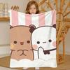 Dudu Bubu Bear Knee Fashion Blanket Throw Winter Microfiber Oversized Baby Lightweight Flannel Fleece Bed Sofa Decoration