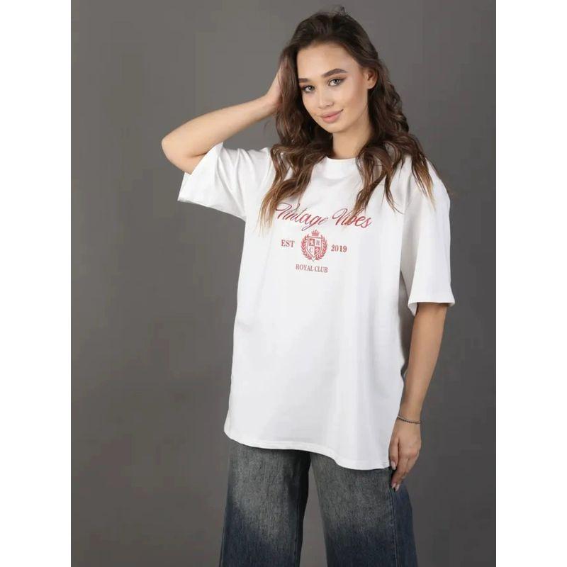 Fashion Style Fashion Print Round Neck Short Sleeve Cotton T-shirt Top Printed Letter Cotton T-shirt