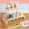 Wooden Ice Simulation Cream Shelf Children Puzzle Interactive Toy Gift For
