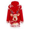 Women's Fashion Loose Casual Pocket Long Sleeve Hoodie Christmas Printed Sweatshirt Top