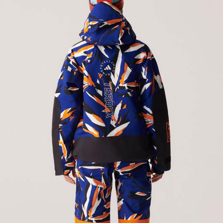 Adidas X Stella McCartney Truenature Insulated Printed Hooded Jacket Women Jacket Mystery-Ink-Blue HY4506
