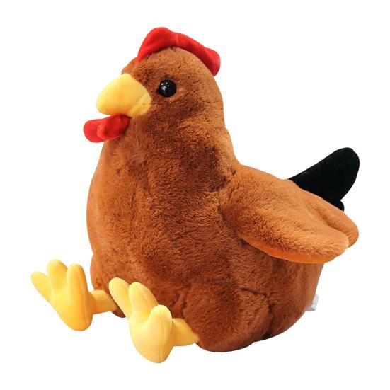 Cute Lovely Ornament Adorable Stuffed Animal Cartoon Chicken Doll Kids Toy Farmhouse Decor Easter Cock