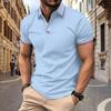 New Men's Casual T-shirt Sports Short-sleeved Lapel Shirt Solid Colour POLO Shirt Tops Fashion Loose