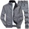 Men's Tracksuit Spring Autumn Fleece Two PCS Sweatshirt+Pant Stand Collar Male Casual Sets