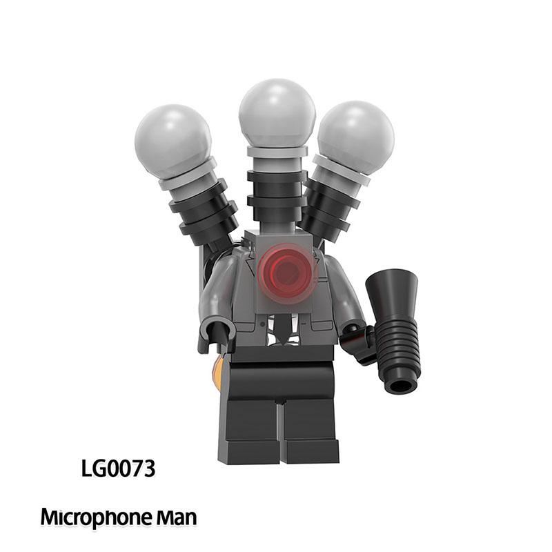 Скибиди Туалет Аниме Мультяшные Кубики Спикермен Телевизормен Оператор Экшн MOC Туалетмен против Монитора Конструктор Аудио