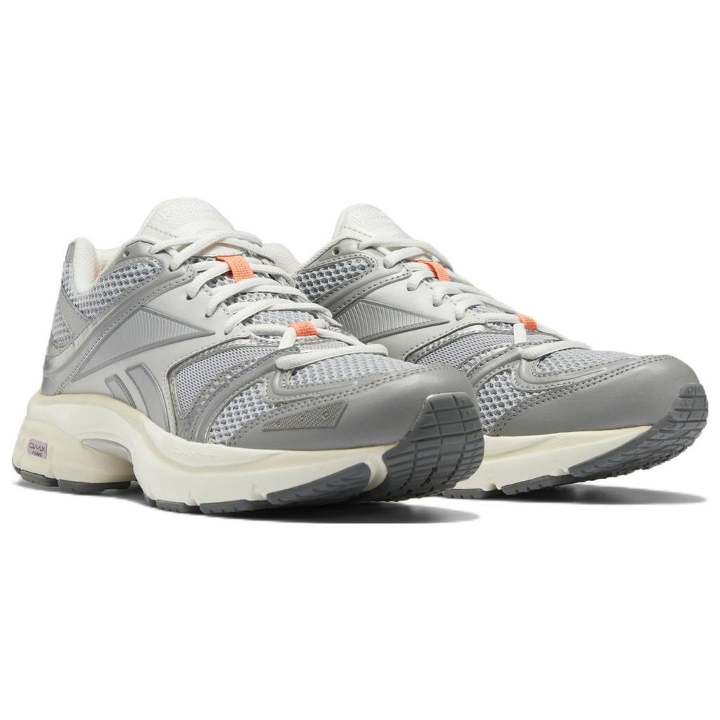 Reebok Premier Road Plus 6 Fashion Comfortable Versatile Fabric Synthetic Leather Low Top Casual Running Shoes Unisex Sneaker Silver Gray HP2470