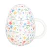Something Different Some Bunny Loves You Floral Print Egg Shaped Mug