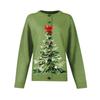 Женский рождественский свитер Милый забавный рождественский свитер Осень и зима Свитер с длинным рукавом вязаный