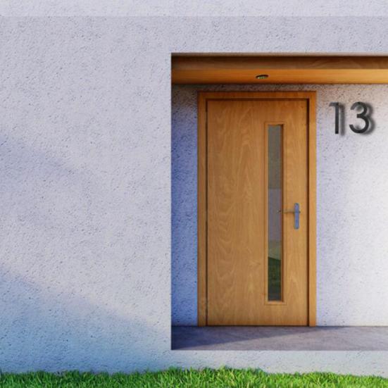 Черные номера домов, буквы с номерами дверей для наружных вывесок, простая установка, пластиковые матовые цифры, буквы, знак для почтового ящика домашнего адреса