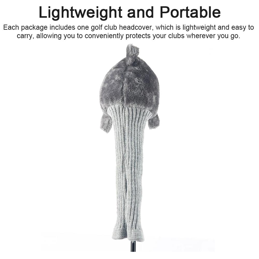 Головной убор для гольф-клюшки для 1/3/5 Fairway Woods Driver Hybrids, плюшевый головной убор с животными