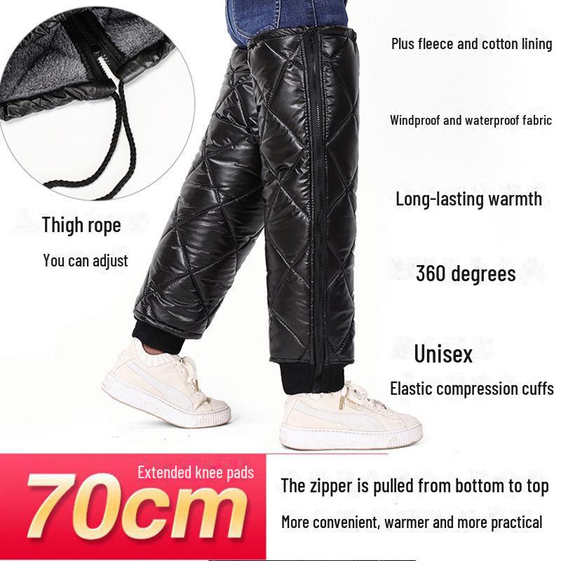 Утолщенные ветрозащитные зимние наколенники для мотоциклов и электровелосипедов, мужские и женские леггинсы для езды в холодную погоду