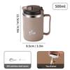 WORTHBUY Double Layer Coffee Cup 304 Stainless Steel Thermal Coffee Mug Leak Proof Drinking Cup With Tea Strainer Drinkware