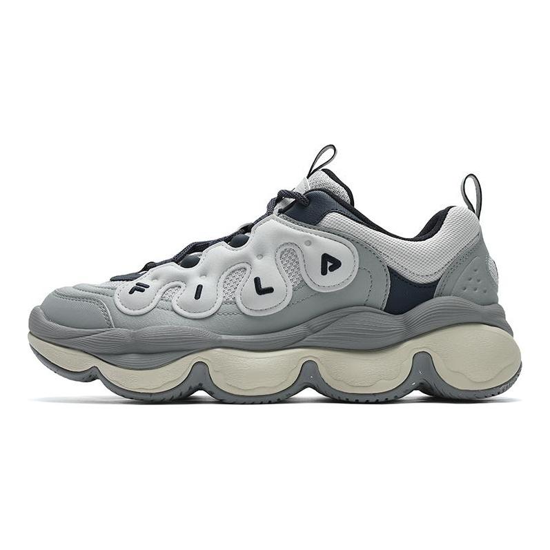 Fila Pease Туфли-лодочки из синтетической кожи Классические Универсальные Низкие Повседневные Кроссовки Унисекс Серый F12M441117FAL