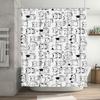Animal Print Shower Curtain Cute Cats Design Modern Bathroom Decoration Waterproof Fabric For Home Decorations In Various Sizes