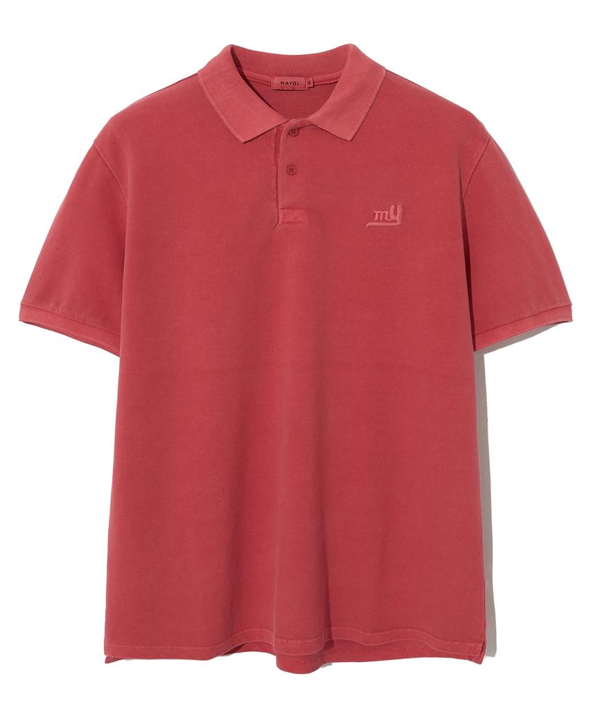 MAYOL Pigment Polo Short Sleeve T-Shirt_Red