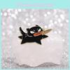 Whimsical Black Cat Pin Funny Cartoon Brooch For Fashionable Outfits And Bags