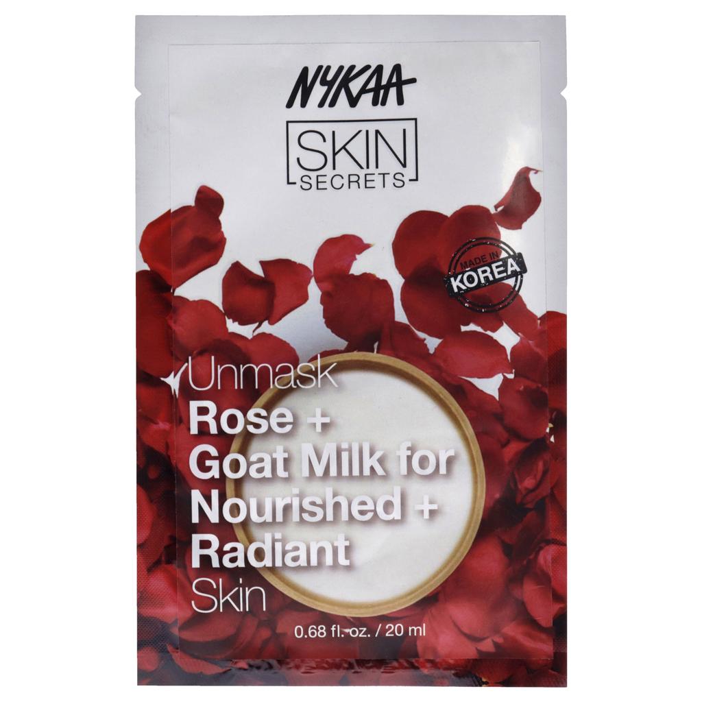 Skin Secrets Sheet Mask - Rose and Goat Milk by Nykaa Naturals for Women - 1 Pc Mask