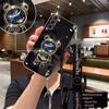 Crossbody Lanyard Quicksand Space Bear Plating Case For Iphone 15 14 13 12 11 Pro Max Samsung S23 S22 Ultra S21 S20 FE A14 A23 A24 A54 A34 A33 A53