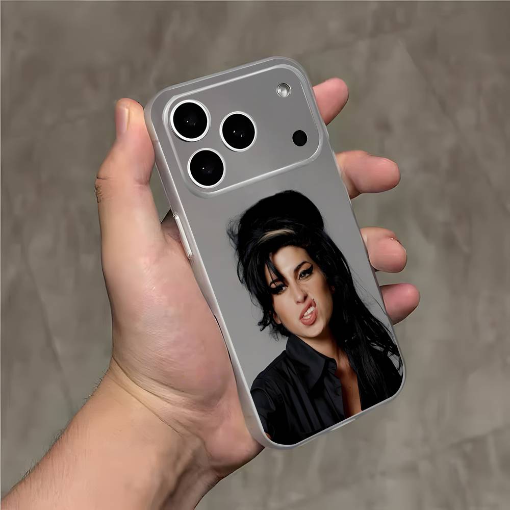 A-Эми Уайнхаус Певица Прозрачный Белый Чехол Для Телефона Для iPhone 17,16,15,14,13,12,11,Pro,Max,Plus Магнитная Беспроводная Зарядка