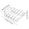 Rib Grill Rack with 4 Slots Accessories Sturdy for Smoking Versatile Space Saving 26x31.5x7.3cm