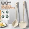 Набор для приготовления пищи Лопатка-гриб и суповая ложка Силиконовые кухонные принадлежности Приготовление пищи Ручка Неприлипающая кастрюля Набор кухонной посуды