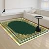 Роскошное зеленое украшение для дома, золотая кайма, ковер для гостиной большого размера, противоскользящий, ковер для спальни, легко чистится, коврик для журнальных столиков, моющийся