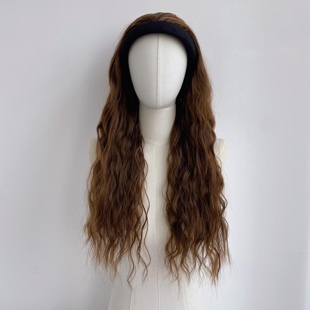 Wig Fashion European American Women's Fluffy Simulated Hair Hoop Long Straight Stable