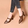 Comfortable and Versatile French 2025 New Retro Pointed Thin Heel Soft Leather High Heels Femininity Commuting Light Mouth Single Shoes